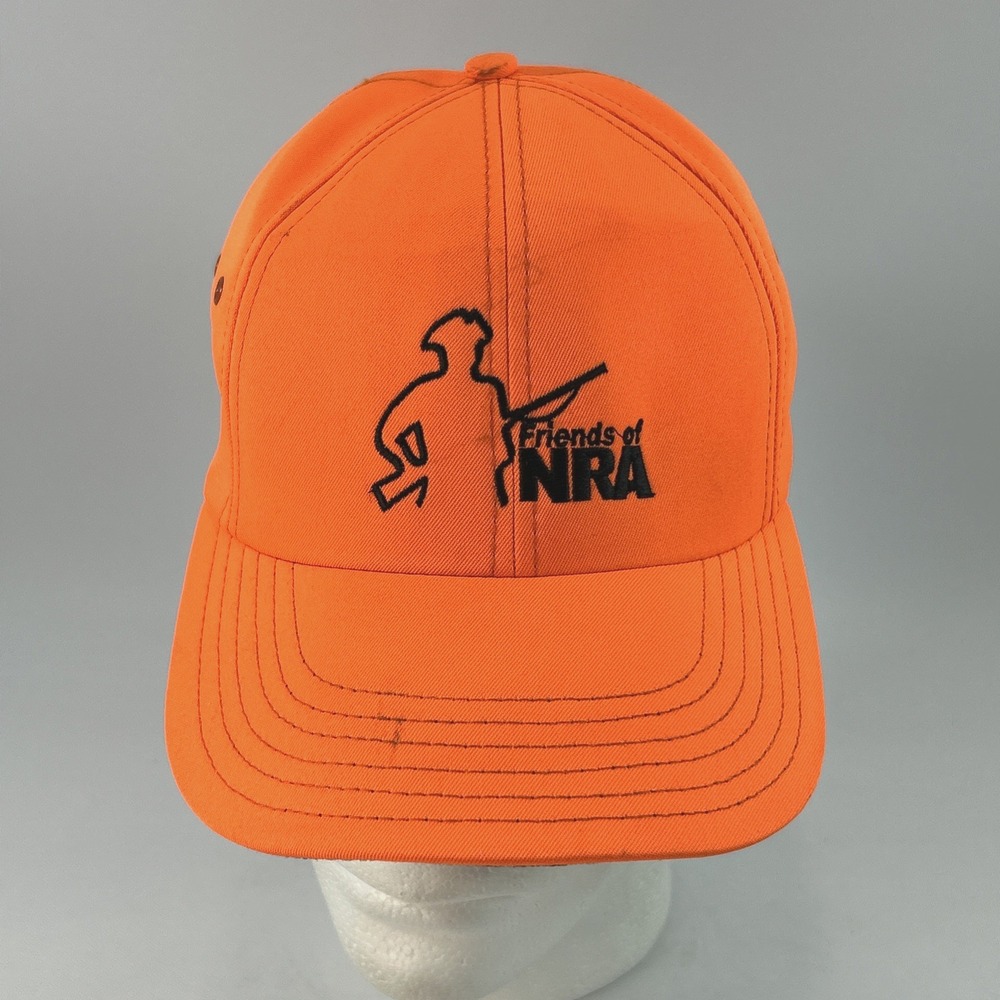 Vintage Friends of NRA Hat Cap Snap Back Orange Hunting Made In USA 90's